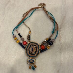 Source Unknown Vibrant Beaded Necklace costume jewelry